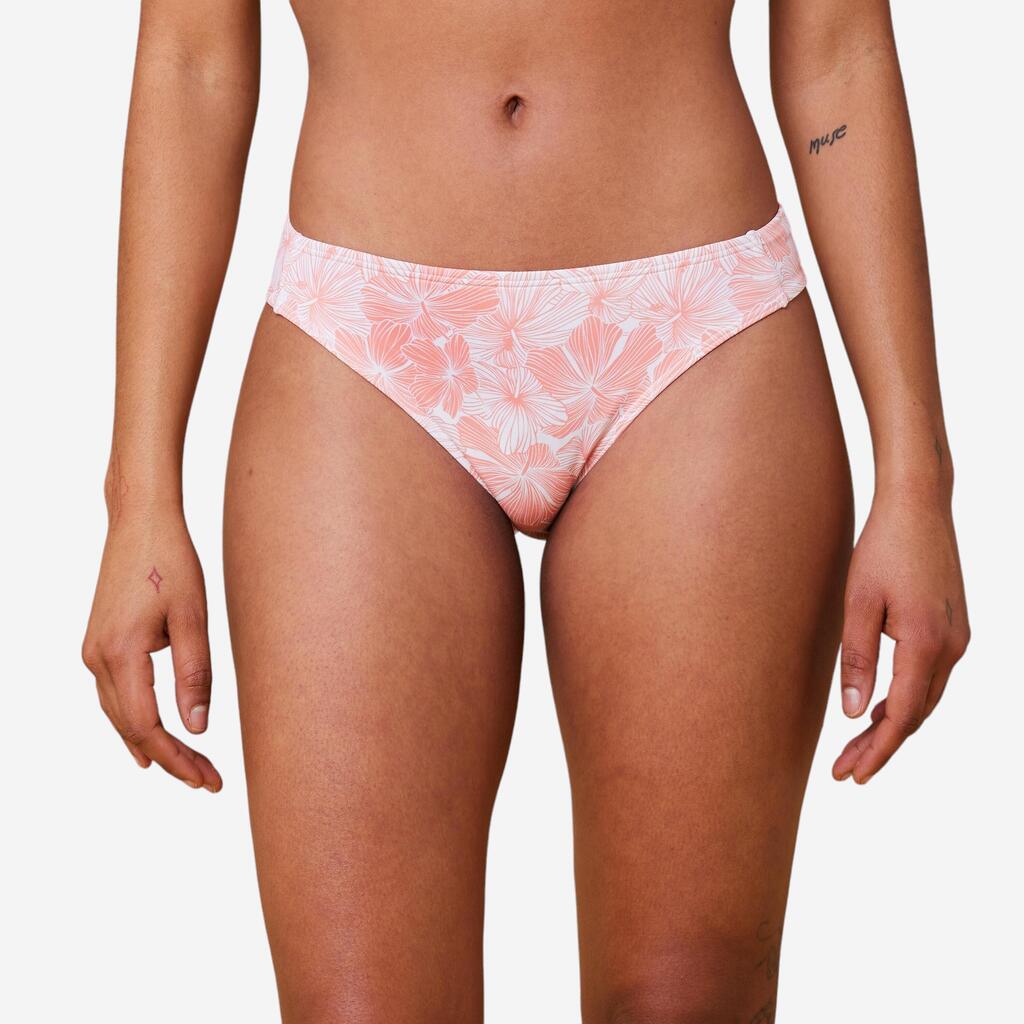 Women's high-leg bikini bottoms - Coral